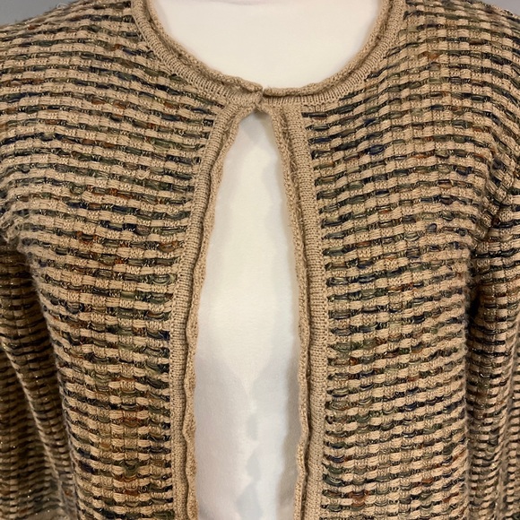 Alfred Dunner Gold Sparkle Open Sweater Size PM Petite’s - Picture 3 of 8